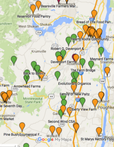 Interactive Map of Ulster Farms, Farmers Markets & Food Pantries