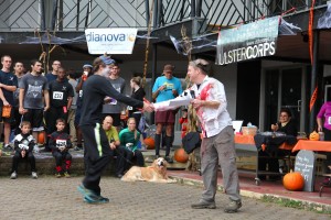 First Place Finisher Overall, Ryan McCann, who completed the 5k Zombie Escape, brains intact, in a time of 20:52 