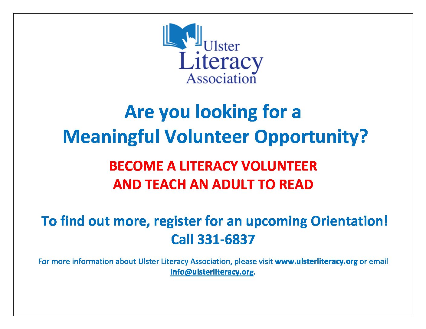 Literary Volunteers Needed - Kingston Library