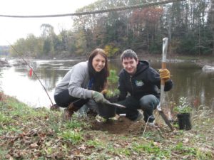 Social Distance Tree Planting on the Wallkill River