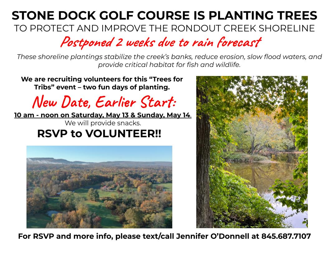 "Trees for Tribs" at Stone Dock Golf Course