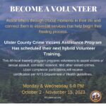 Ulster County Crime Victims Assistance Program Volunteer Training
