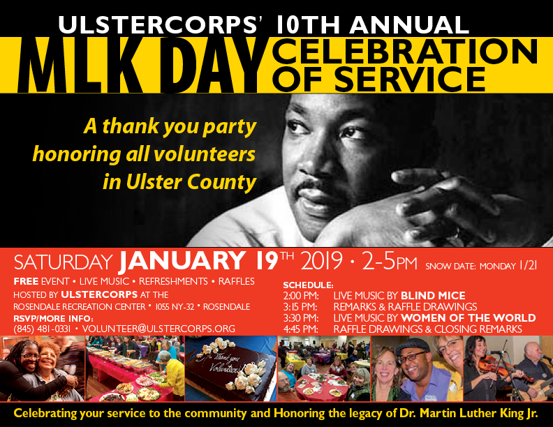 10th Annual UlsterCorps MLK Day Celebration of Service