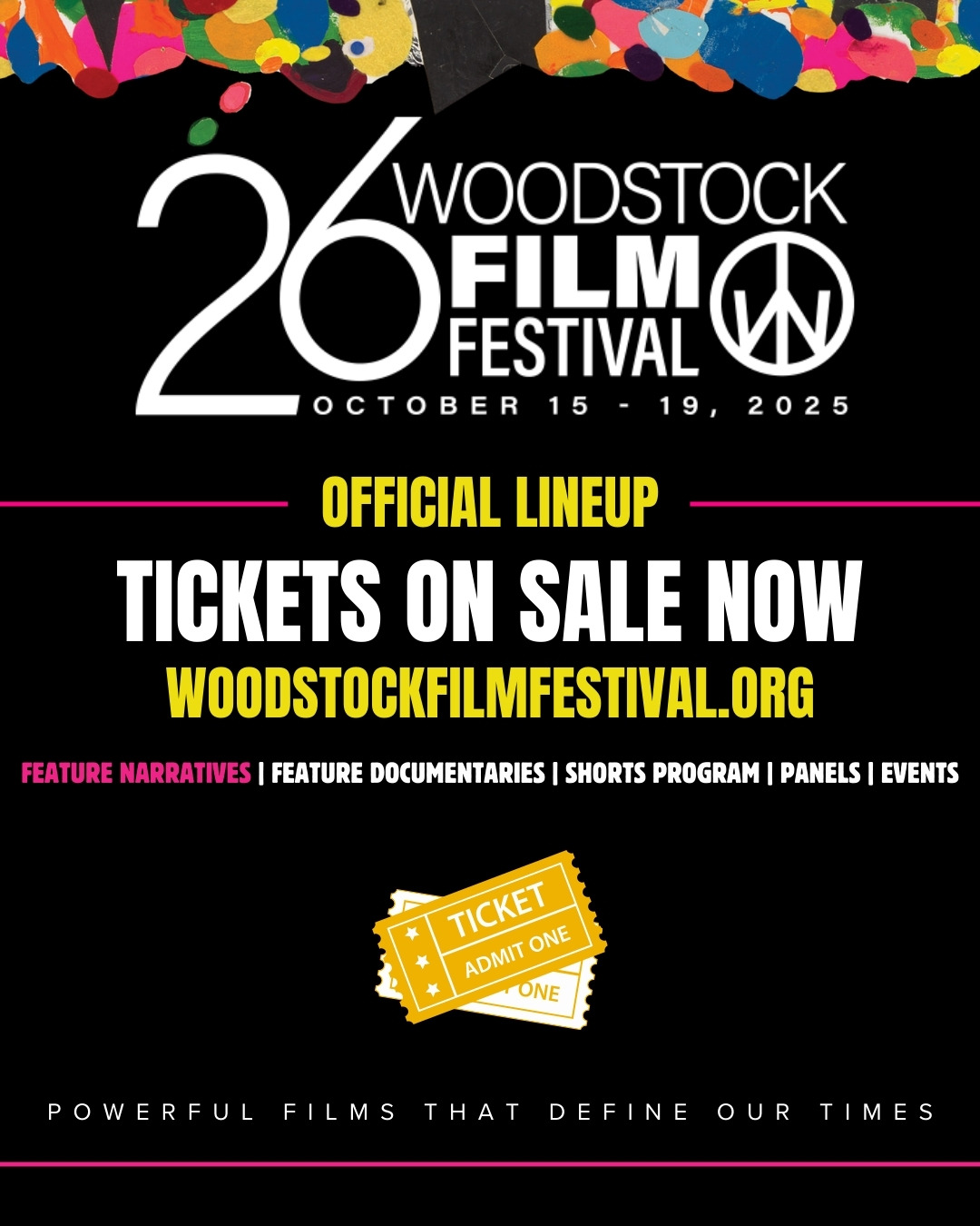26th Anniversary Woodstock Film Festival