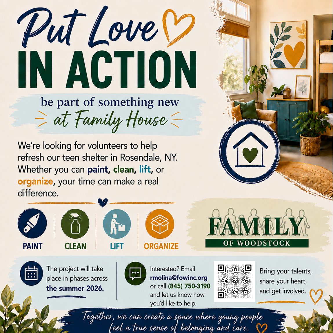 Love in Action at Family House – 2026 Flyer with QR Code