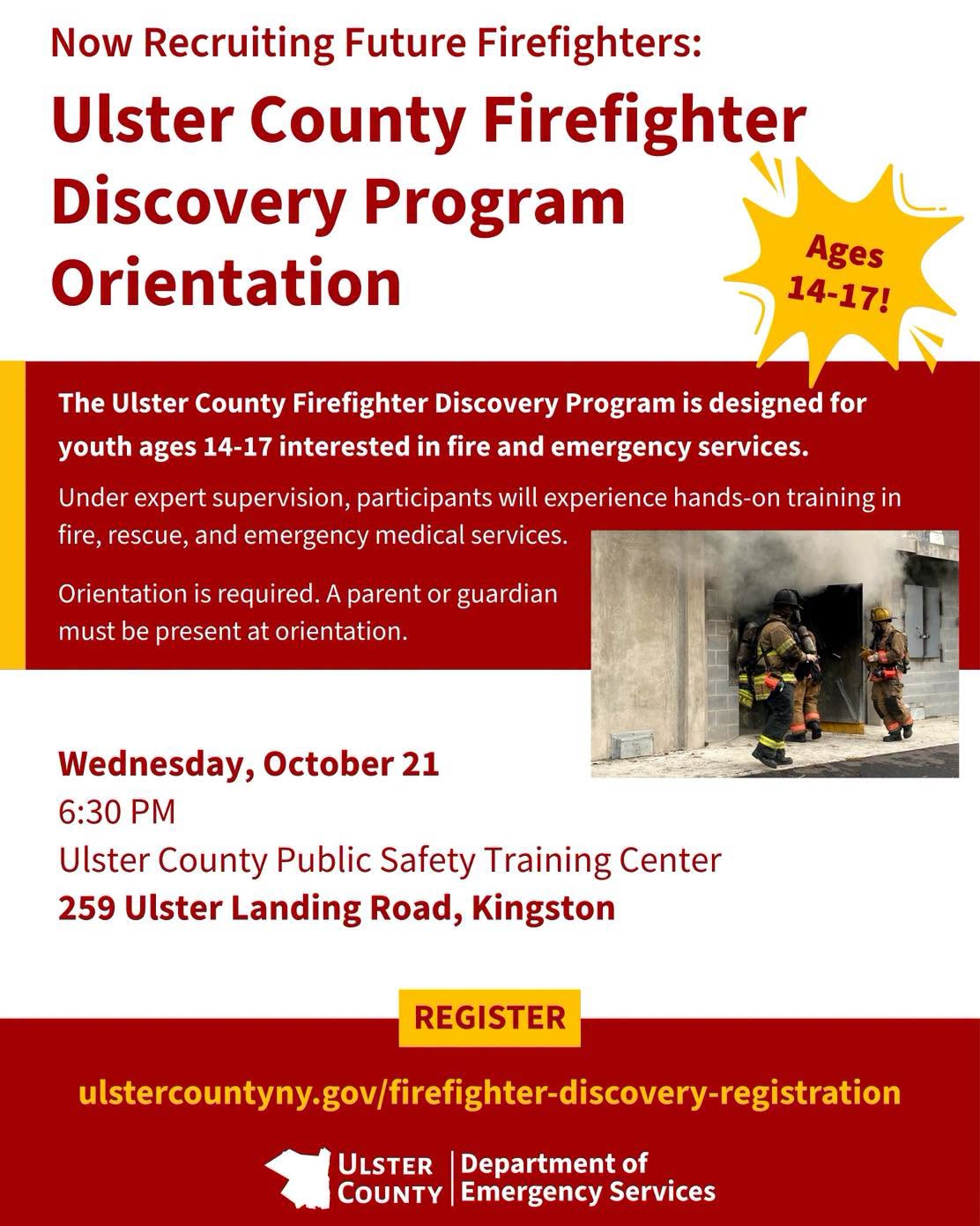 Ulster County Firefighter Discovery Program